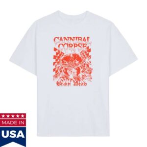 Cannibal Corpse Merch Store Cannibal Corpse X Brain Dead Splatter Brain T-Shirt White