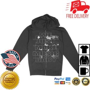 Deadair Merch Store Music Baby Zip Hoodie Black