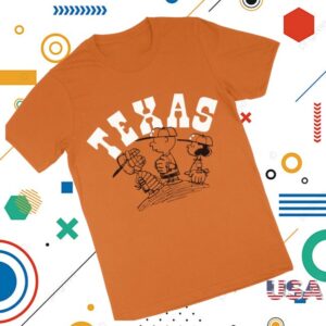 University Coop Store Merch Peanuts Texas Baseball Mound Tee
