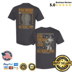 Ryan Bingham Merch Store 2025 All Night Long Fall Tour Tee