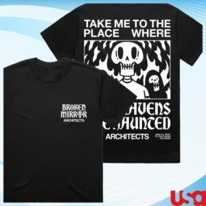 Architects Merch Store Broken Mirror Heavens Black T-Shirt