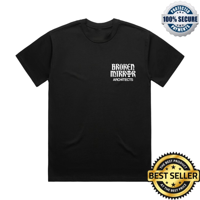 Architects Merch Store Broken Mirror Heavens Black T-Shirt Architects Merch Store Broken Mirror Heavens Black T-Shirt