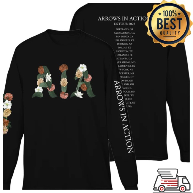 Arrows In Action Store Merch Us Tour Floral Long Sleeve Tee Arrows In Action Store Merch Us Tour Floral Long Sleeve Tee