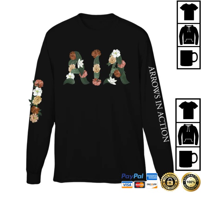 Arrows In Action Store Merch Us Tour Floral Long Sleeve Tee Arrows In Action Store Merch Us Tour Floral Long Sleeve Tee