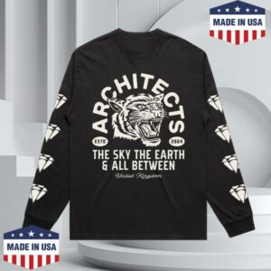 Architects Merch Store Shop Diamond Tiger Black Long-Sleeve T-Shirt