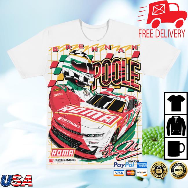 Brennan Poole Merch Store Brennan Poole #44 Roma Daytona Race Day Tee Brennan Poole Merch Store Brennan Poole #44 Roma Daytona Race Day Tee