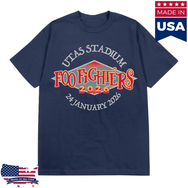 Foo Fighters Merch Store Foo Fighters 2026 Utas Stadium Tee Foo Fighters Merch Store Foo Fighters 2026 Utas Stadium Tee