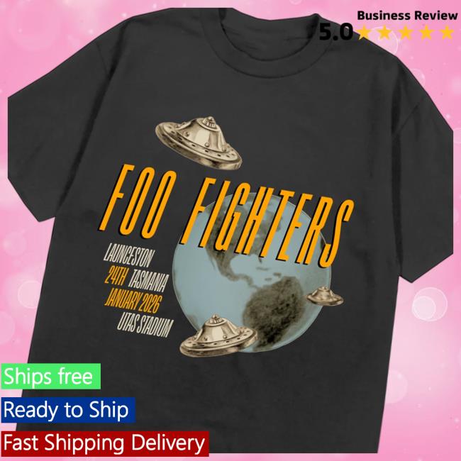 Foo Fighters Merch Store Ufo Tasmania Dated Tee Foo Fighters Merch Store Ufo Tasmania Dated Tee