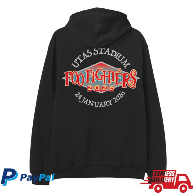 Foo Fighters Merch Store Utas Stadium Zip Hoodie Foo Fighters Merch Store Utas Stadium Zip Hoodie