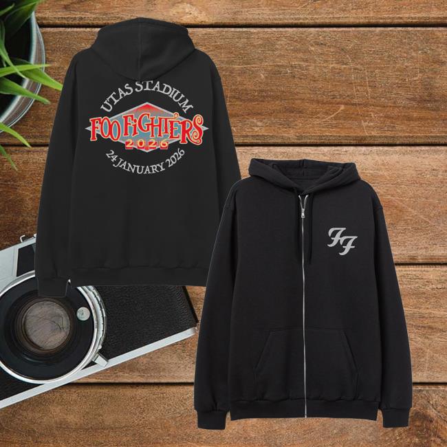 Foo Fighters Merch Store Utas Stadium Zip Hoodie Foo Fighters Merch Store Utas Stadium Zip Hoodie
