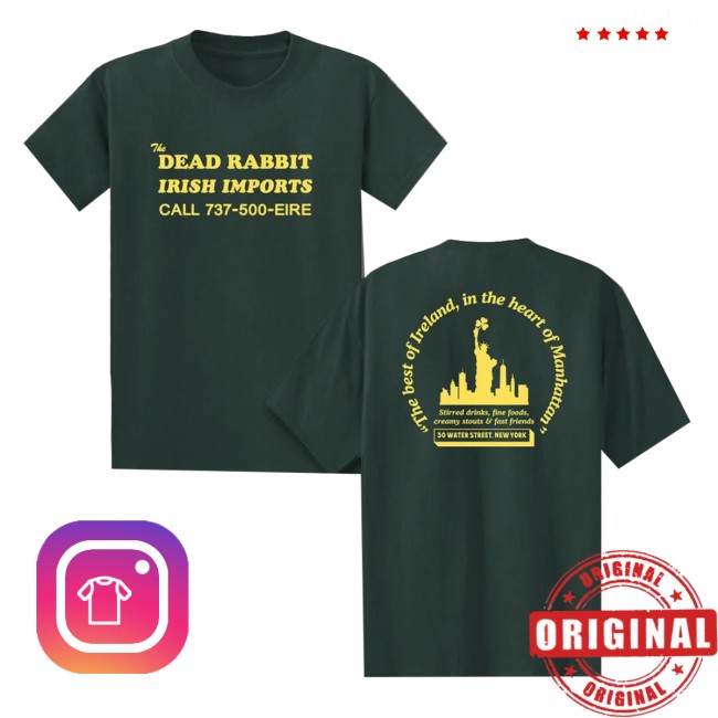 The Dead Rabbit Store Merch The Dead Rabbit Irish Imports Manhattan T-Shirt 5 The Dead Rabbit Store Merch The Dead Rabbit - Irish Imports Manhattan T-Shirt