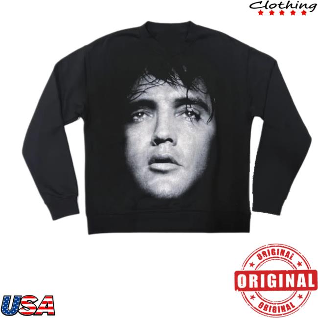Graceland Store Merch Shop Elvis Close Up Relaxed Crew Sweatshirt 2 Graceland Store Merch Shop Elvis Close Up Relaxed Crew Sweatshirt