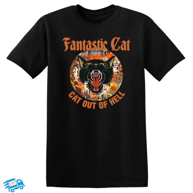 Fantastic Cat Merch Store Cat Out Of Hell T-Shirt 3 Fantastic Cat Merch Store Cat Out Of Hell T-Shirt