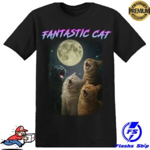 Fantastic Cat Merch Store Howling Moon Bootleg Shirt