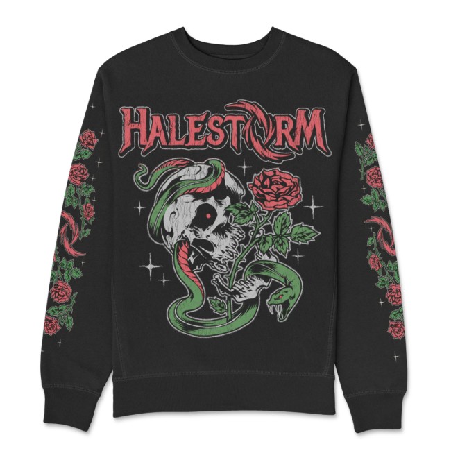 Halestorm Store Merch Fallen Star Crewneck Sweatshirt Black 4 Halestorm Store Merch Fallen Star Crewneck Sweatshirt (Black)
