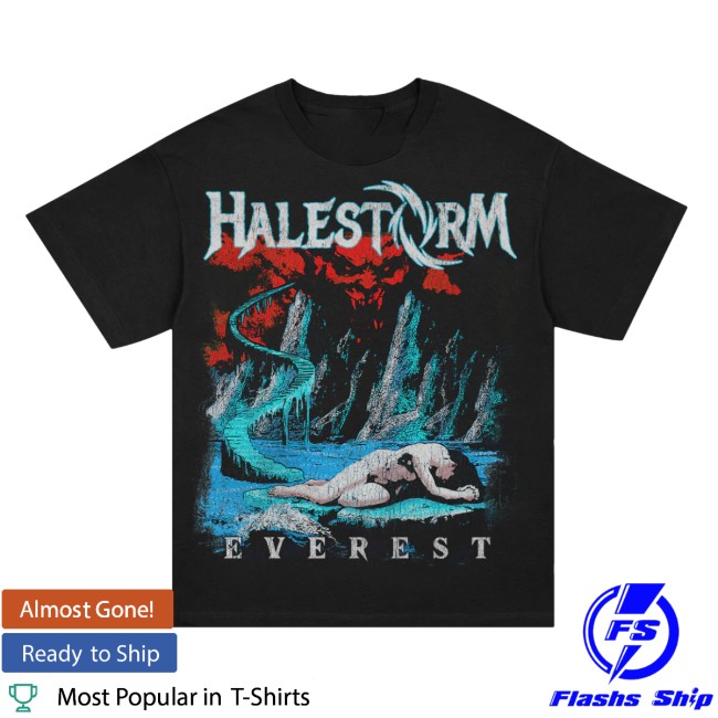 Halestorm Store Merch Distressed Everest T-Shirt Black 2 Halestorm Store Merch Distressed Everest T-Shirt (Black)