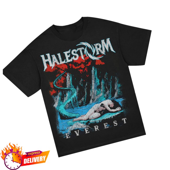 Halestorm Store Merch Distressed Everest T-Shirt Black 3 Halestorm Store Merch Distressed Everest T-Shirt (Black)