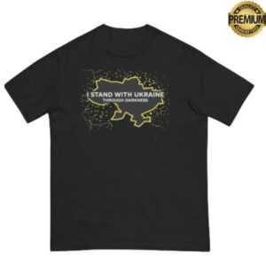 Kyiv Independent Store Merch I Stand With Ukraine Through Darkness T-Shirt