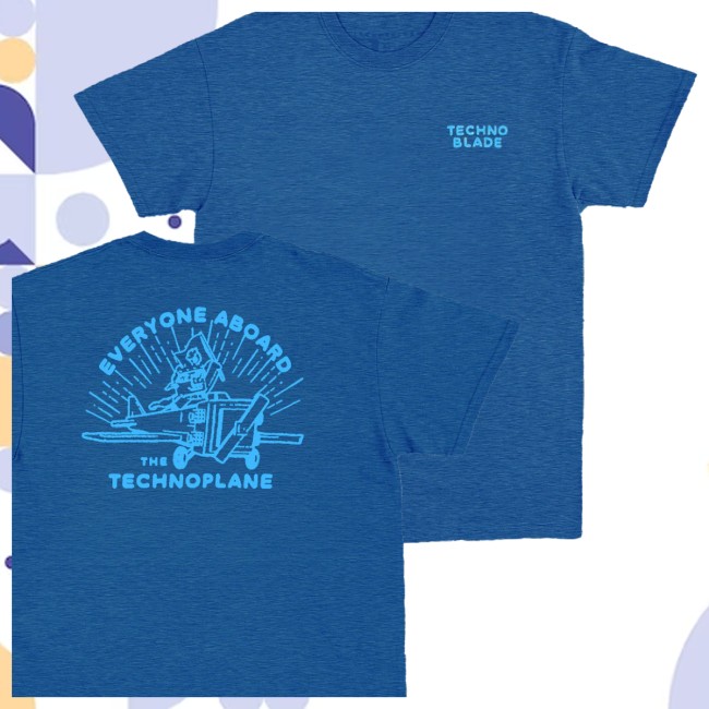 Technoblade Store Merch Everyone Aboard Tee 4 Technoblade Store Merch Everyone Aboard Tee (Cool Blue)