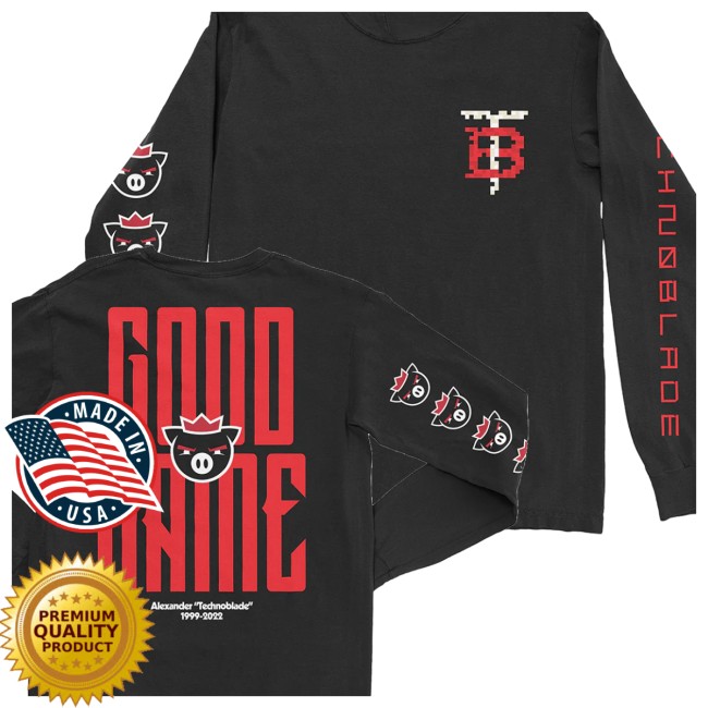 Technoblade Store Merch Good Game Long Sleeve Tee Black 4 Technoblade Store Merch Good Game Long Sleeve Tee (Black)