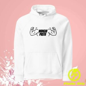Pastagrammar Store Merch Unisex Hoodie Mangia Pasta Black Print