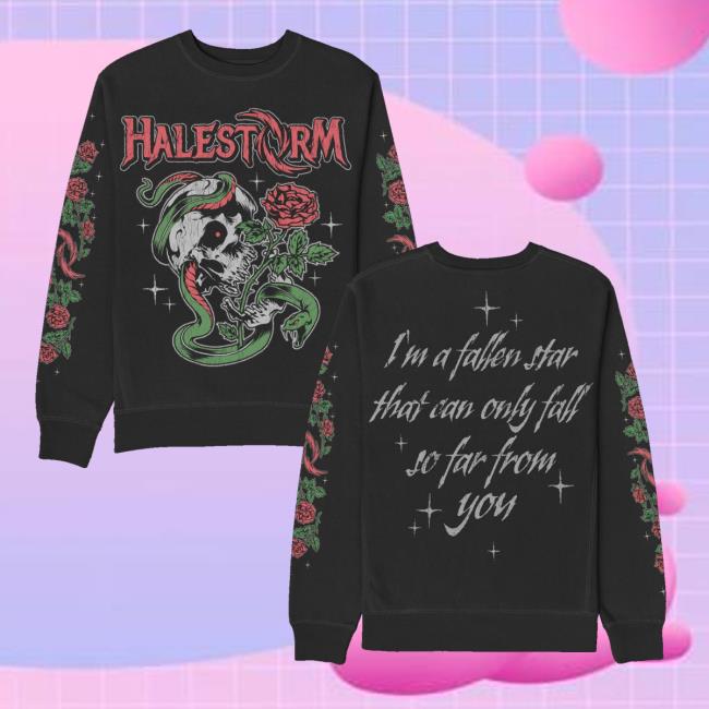 Halestorm Store Merch Shop Fallen Star Crewneck Sweatshirt 5 Halestorm Store Merch Shop Fallen Star Crewneck Sweatshirt