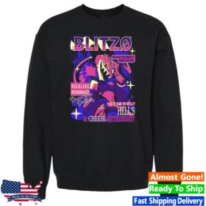 Sharkrobot Store Merch Blitz From Helluva Boss With Love Crewneck Sweatshirt