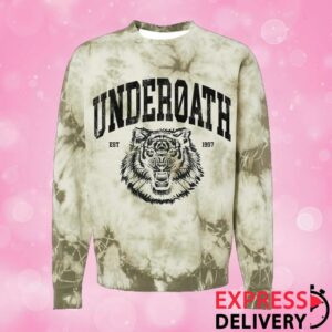 Underoath777 Merch Store Shop Tiger Tie-Dyed Crewneck