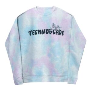 Technoblade Merch Store Technoplane Tie Dye Crewneck Pink Blue