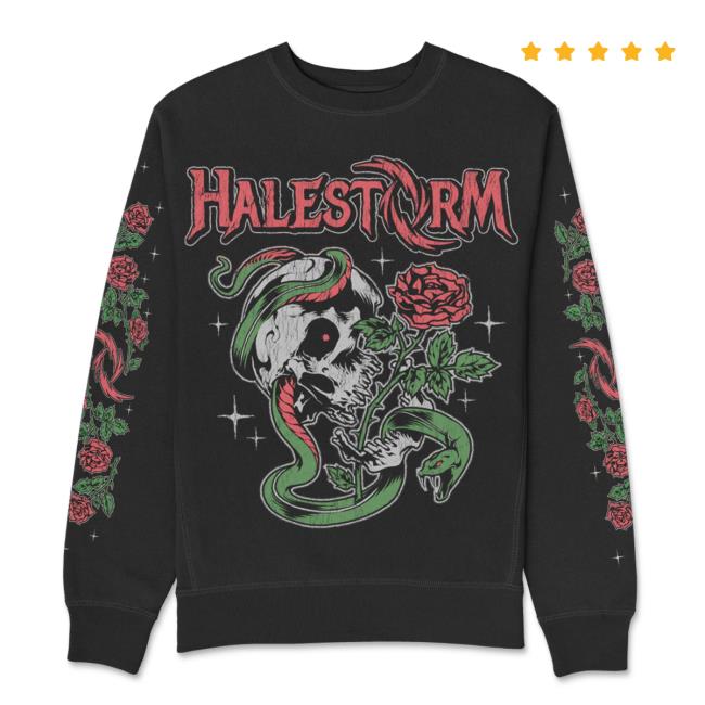 Halestorm Rocks Merch Store Fallen Star Crewneck Sweatshirt Black 3 Halestorm Rocks Merch Store Fallen Star Crewneck Sweatshirt Black