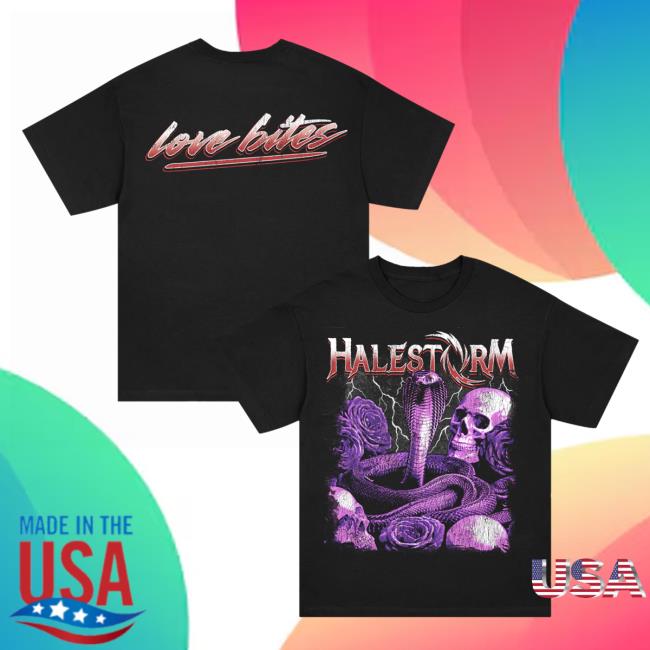 Halestorm Rocks Merch Store Love Bites T-Shirt Black 5 Halestorm Rocks Merch Store Love Bites T-Shirt Black