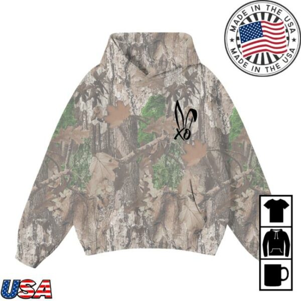 X. Log Merch Hunnie Bunnies Merch Store Xo Logo Camo Hoodie - Newest Fashion Trends