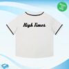 High Times Store Merch High Times Vintage Flight Baseball Jersey (White)