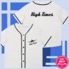 High Times Store Merch High Times Vintage Flight Baseball Jersey (White)