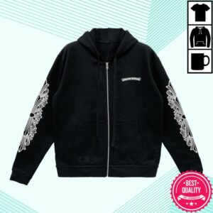 Shengli Road Market Store Merch Chrome Hearts Aspen Exclusive Floral Sleeve Zip Up Hoodie