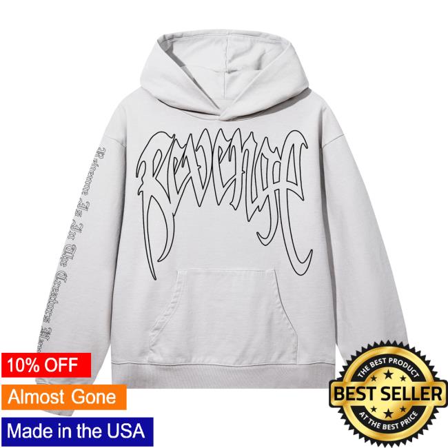 Revenge Merch Store X Heartbreak Outline Hoodie Black White 3 Revenge Merch Store X Heartbreak Outline Hoodie Black White