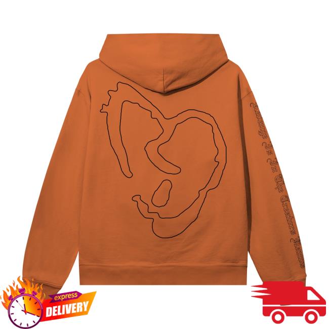 Revenge Merch Store X Heartbreak Outline Hoodie Orange Black 4 Revenge Merch Store X Heartbreak Outline Hoodie Orange Black
