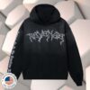 Revenge Merch Store X Lightning Heartbreak Hoodie Treated Black White