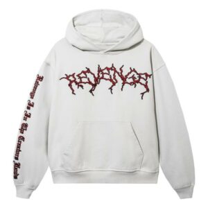 Revenge Merch Store X Lightning Heartbreak Hoodie Treated Cement Red
