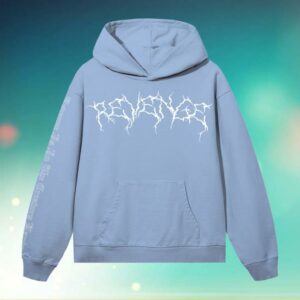 Revenge Merch Store X Lightning Kill Hoodie Baby Blue White