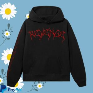 Revenge Merch Store X Lightning Kill Hoodie Black Red