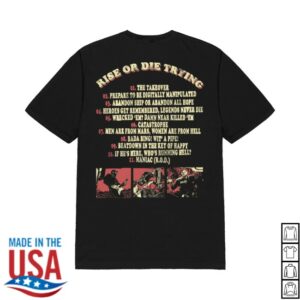 Four Year Strong Store Merch Rod Tracklist T-Shirt