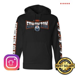 Icedistrictauthentics Store Merch Edmonton Oilers Violent Gentlemen Black Wordmark Hoodie