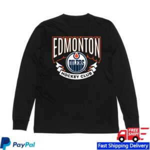 Icedistrictauthentics Store Merch Edmonton Oilers Violent Gentlemen Black Wordmark Long Sleeve T-Shirt