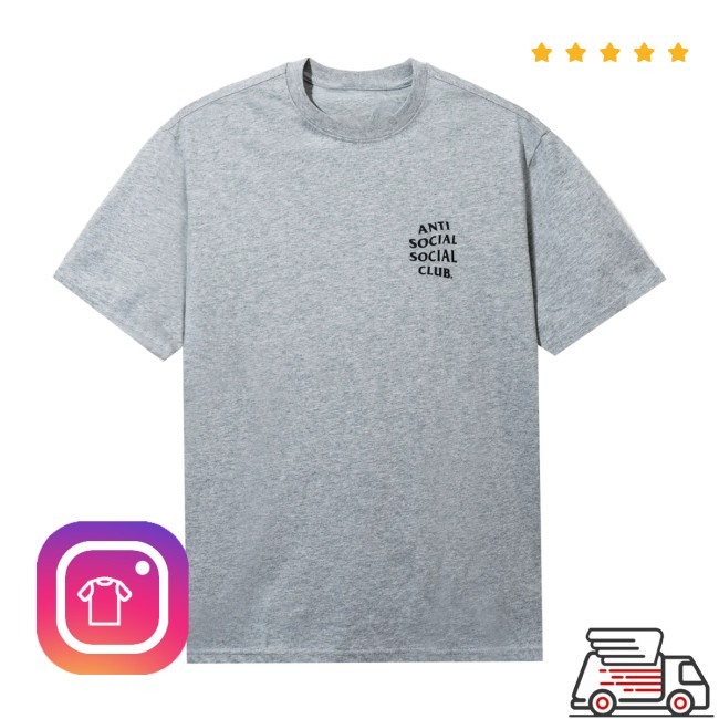 Anti Social Social Club Store Merch Taku Gray T-Shirt 5 Anti Social Social Club Store Merch Taku Gray T-Shirt
