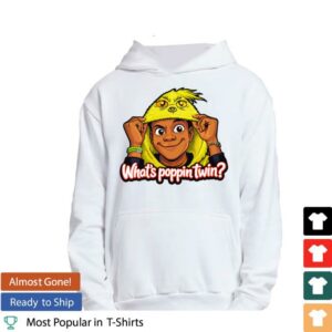 Nicktoontime Merch Store Shop What’s Poppin Twin Oversize White Hoodie