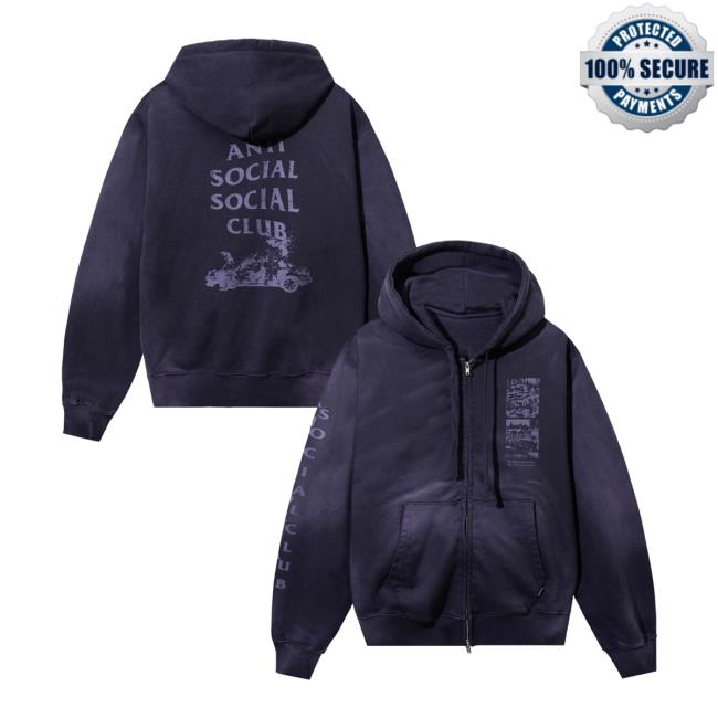 Antisocialsocialclub Merch Store Broken Car Hood-Zip Purple 7 Antisocialsocialclub Merch Store Broken Car Hood-Zip Purple