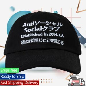 Antisocialsocialclub Merch Store Taku Ball Cap Black