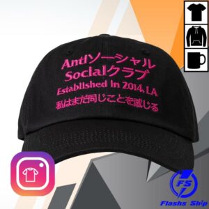 Antisocialsocialclub Merch Store Taku Ball Cap Charcoal