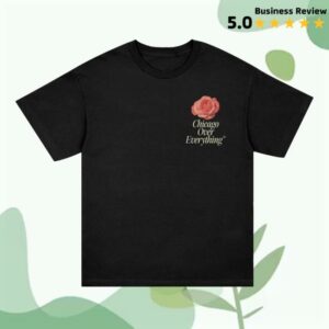 Chicagoovereverything Merch Store Concrete Rose Tee Black